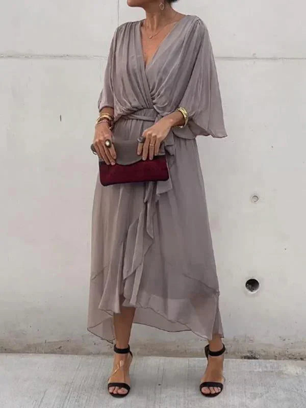Ramila | Elegant Flowy V-Neck Dress