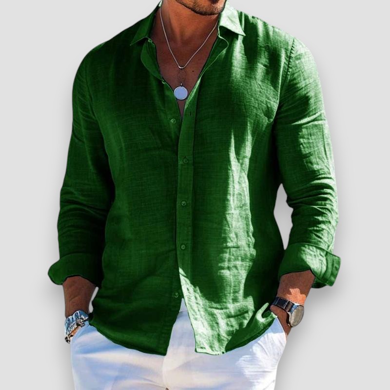 David | Solid Color Buttoned Shirt