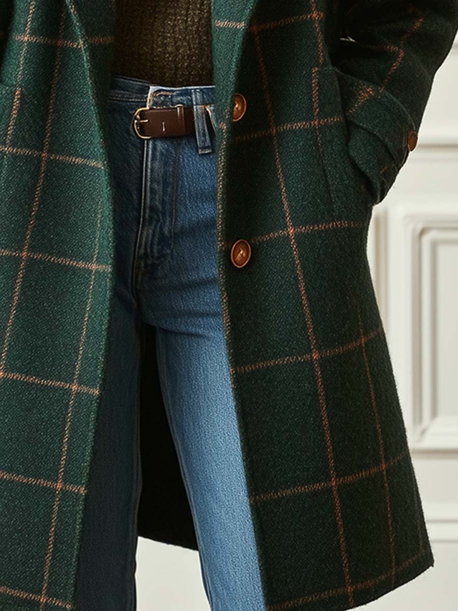 Vivia | Classic Checkered Winter Coat