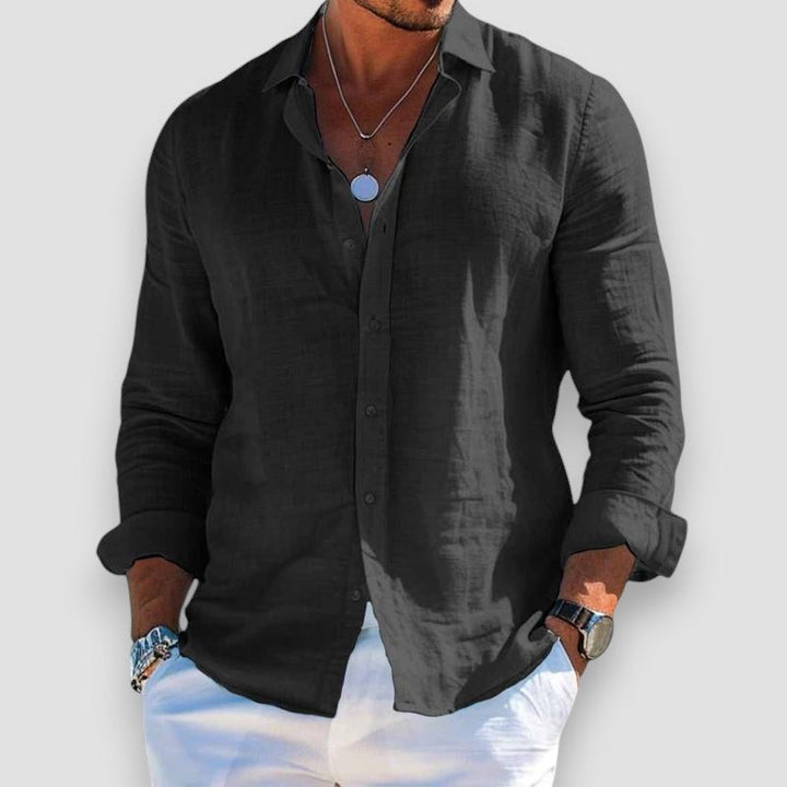 David | Solid Color Buttoned Shirt