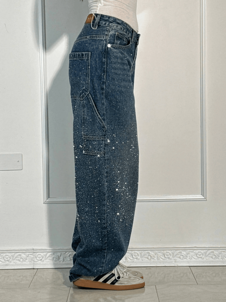 Kerensa | Casual Chic Glitter Balloon Jeans