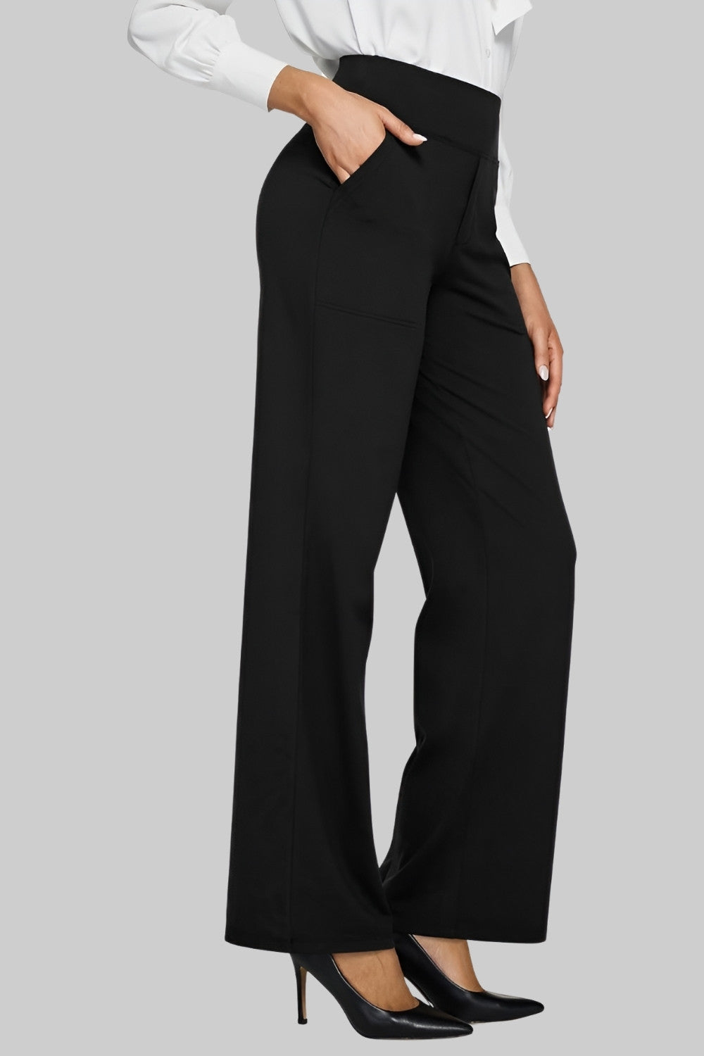 Renata | Minimalist Elastic-Waist Straight Pants