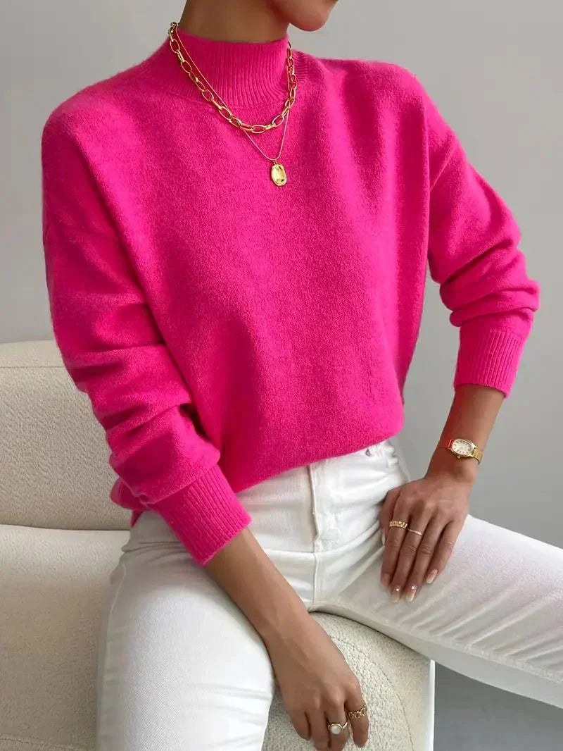 Mia | Cozy High-Neck Straight-Fit Sweater