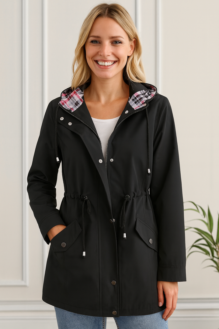 Sierra | Waterproof Plaid Rain Jacket
