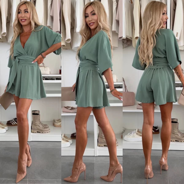 Daryl | V-Neck Belted Jumpsuit