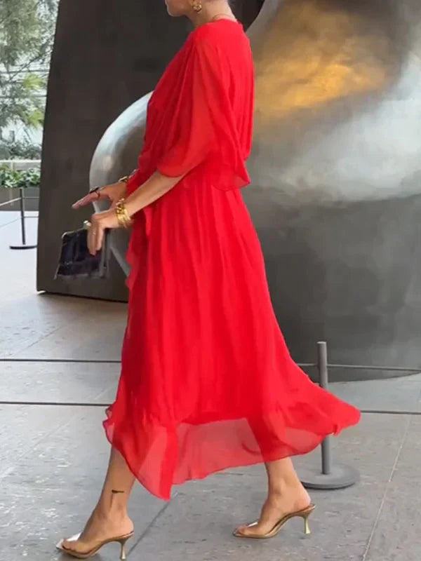 Ramila | Elegant Flowy V-Neck Dress