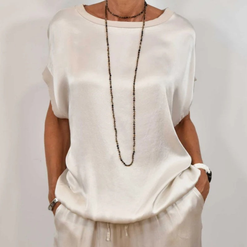 Marla | Modern Co-Ord Set with Flowy Top and Wide-Leg Pants