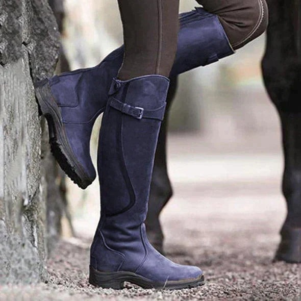 Reverie | Durable Knee-High Boots with Buckle Strap