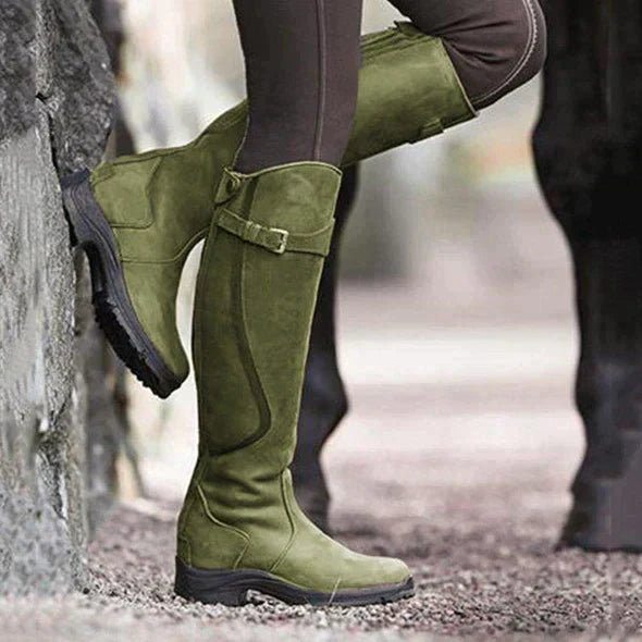 Reverie | Durable Knee-High Boots with Buckle Strap