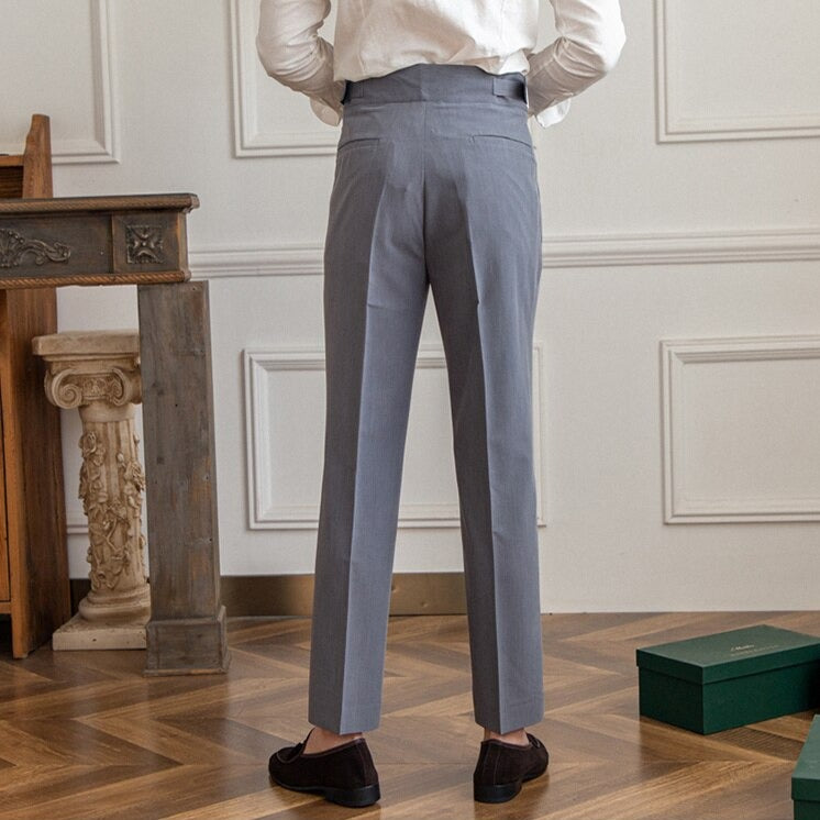 Caleb | Elegant High-Waisted Pleated Pants